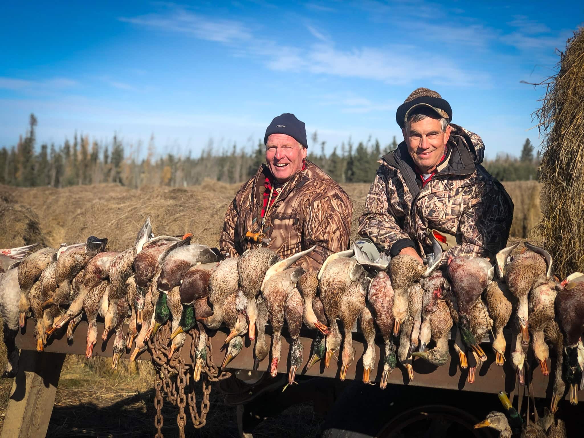 Hunters in action during a Saskatchewan duck hunt