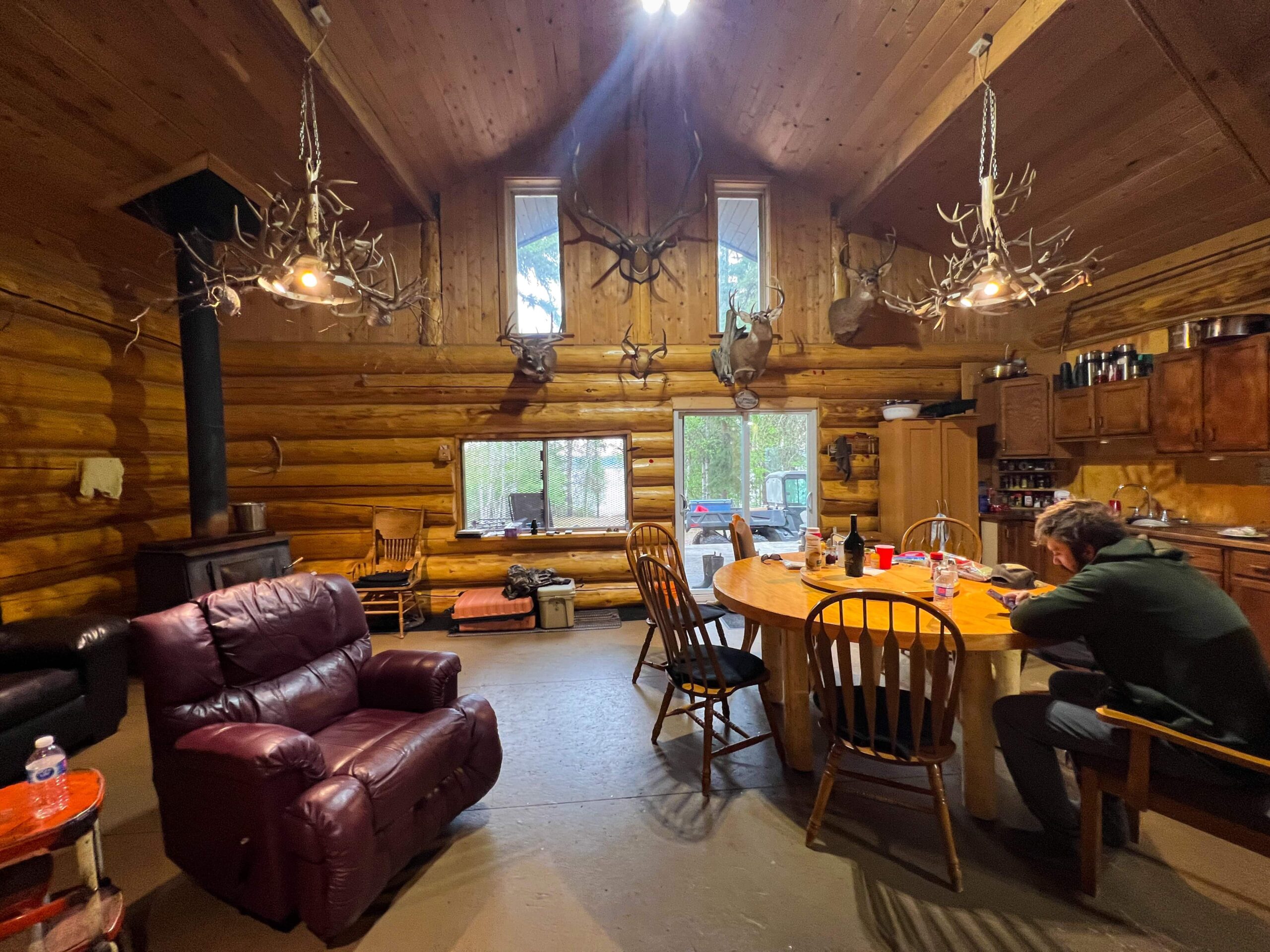 Remote Log Cabin for Bear Hunting